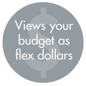 Flex dollar circle